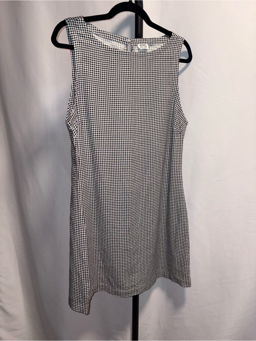 Cotton On Black and White Gingham Sleeveless Shift Dress